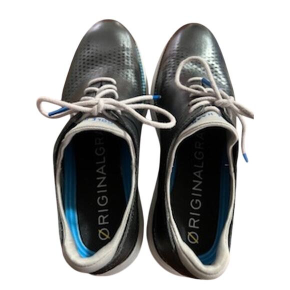 Cole Haan Men\'s sz 8M ØriginalGrand Ultra Laser Oxford Shoes Black